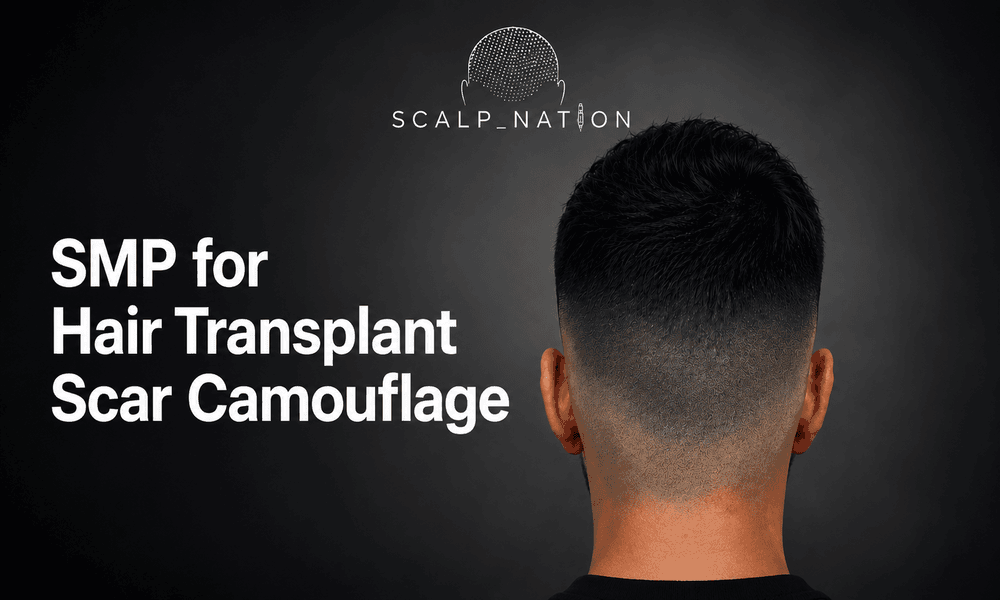 SMP for hair transplant scar camouflage